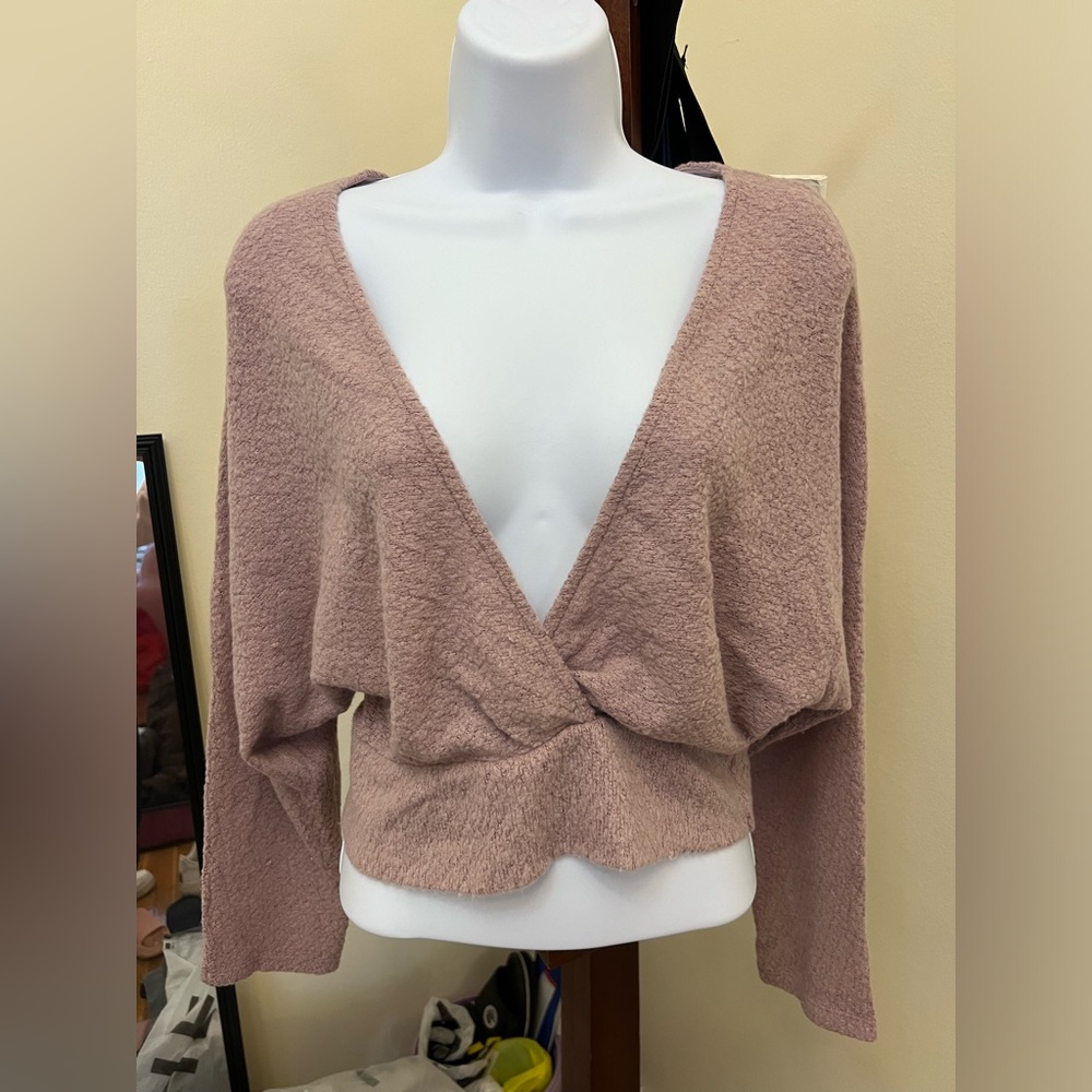 Urban Outfitters mauve crossover blouse (size S)